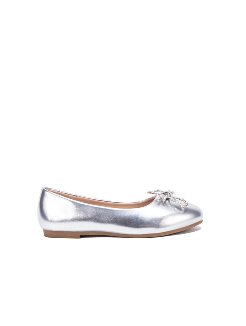 Ballerines avec nœud en strass